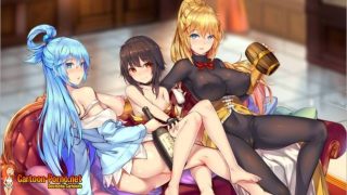 Konosuba porno video Trio | sexy Mädchen, die ihre Zeit genießen