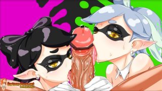 Splatoon Squid sisters porno | Squid Sisters saugen gemeinsam einen großen Schwanz